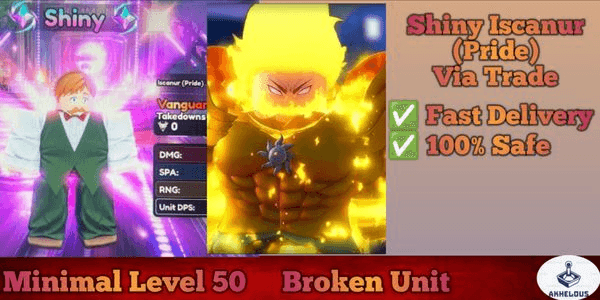 Gambar Product Shiny Iscanur (Pride) / Escanor | Anime Vanguards