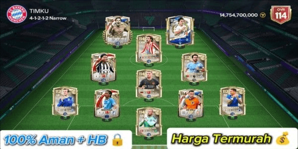 Gambar Product EA SPORTS FC MOBILE ACCOUNT OVR 114 CHEAPEST