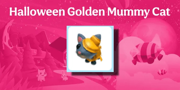Halloween Golden Mummy Cat