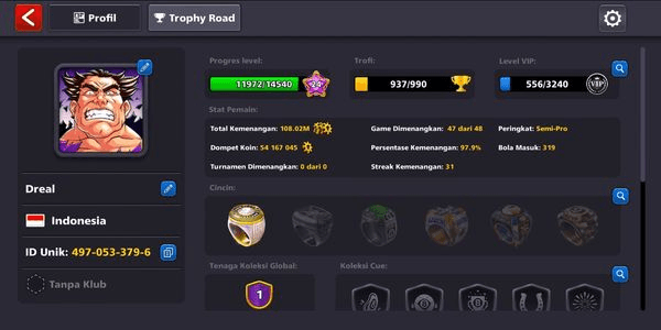 Gambar Product 8BP Account Coins 50M + Cash (Ready to Use)