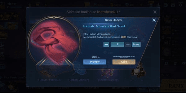 Gambar Product Mikasa Red Scarf