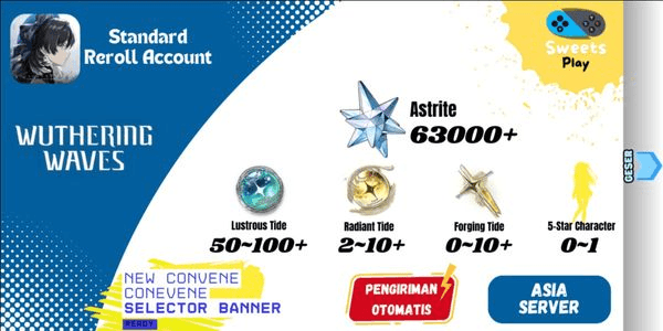 Gambar Product [ASIA] Wuthering Waves Standard Reroll Account