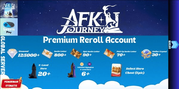 Gambar Product [GLOBAL] Afk Journey Premium Starter Reroll Account