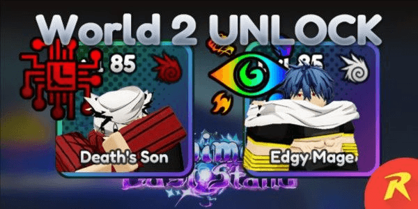 Gambar Product Akun World 2 (Death Son GLITCHED + Edgy Mage AVATAR) Anime Last Stand
