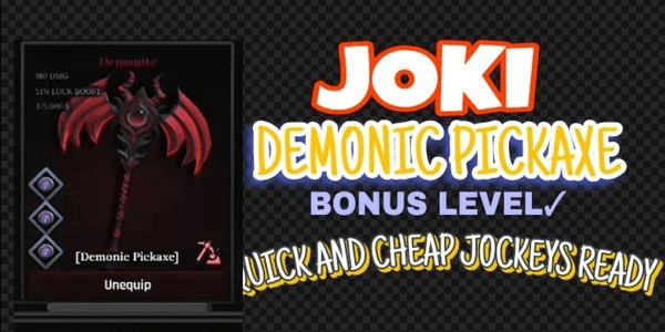 Gambar Product Joki Demonic pickaxe cheapest, safest and fastest