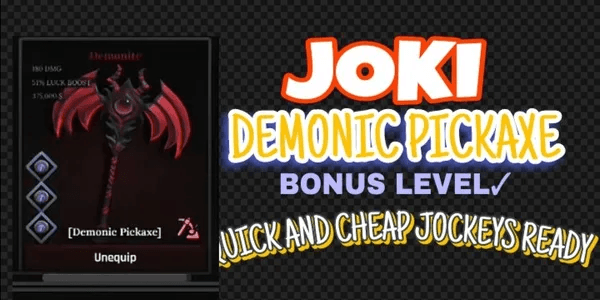 Joki Demonic pickaxe cheapest, safest and fastest