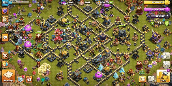 Gambar Product TH 17 SEMI MAX | MAX WALL | LEGENDARY BACKGROUND | LVL 223 | GEMS 2975 | CN 500 | HERO 85 100 73 73 50