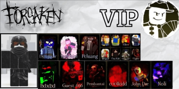 Gambar Product AKUN FORSAKEN GG, GAMEPASS VIP, AVATAR BERBX, KILLER UNLOCK ALL, SURVIVAL UNLOCK ALL, AKUN DATA POLOS -13 (BACA DESKRIPSI)