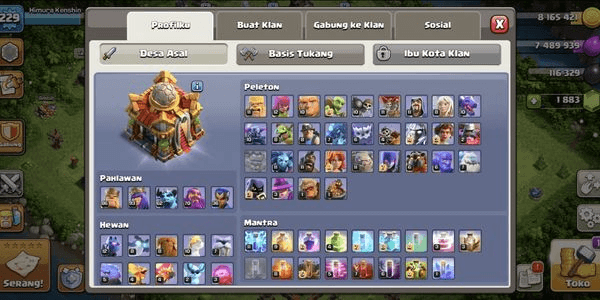 Gambar Product Town Hall 16 Hero Super GG / Siap War / Akun Mantap