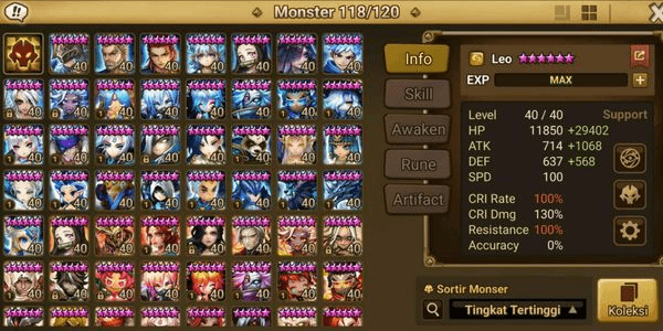 Gambar Product Asia Triple Heavy Bruiser Combo LD5 Akroma, Gurkha and Ongyouki, LD4 Deborah, Truffle, Icares + 105 NB5, 316 6Star Monster