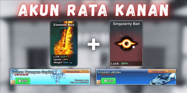 Gambar Product Akun Element Rod, Singularity Bait + Limited Skin Rod | Starter SecretY