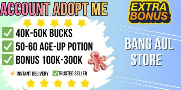 Gambar Product Adopt Me | 40K – 50K Bucks + 50 – 60 Age Up Potion + Full Access