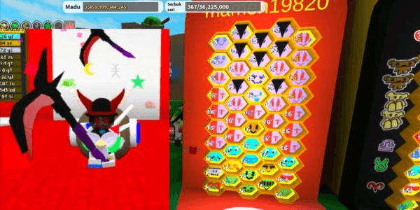 Gambar Product Red Hive Mid End Dark Scythe - Bee Swarm Simulator