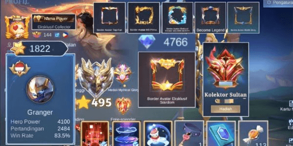 Gambar Product Cheap GG Hero Mobile Legends Account + Lots of Skins