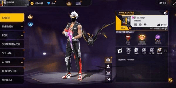 Gambar Product AKUN FF SG REAPER & CELANA ANGEL EVOUGUN MAXON AMAN ANTI HACK BACK BERGARANSI 1000 % MURAH BANGET