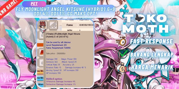 Gambar Product Fly Moonlight Angel Kitsune (Hybrid).G+9 ODI 4% DDI 1% GG MAKS OPT!
