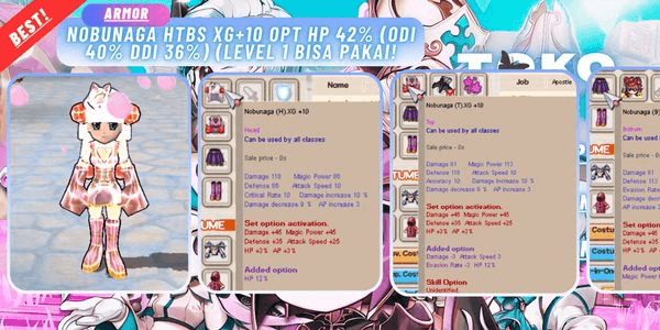 Gambar Product Nobunaga HTBS XG+10 Opt Hp 42% (ODI 40% DDI 36%) (Level 1 bisa pakai!