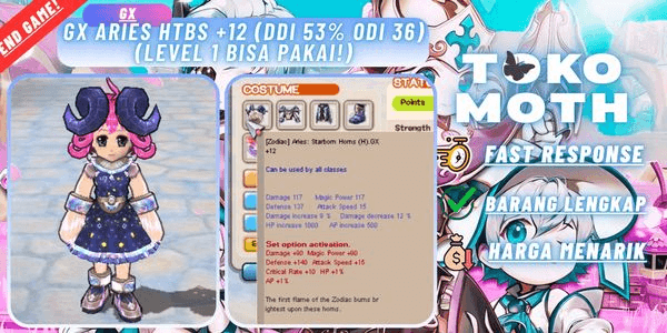 Gambar Product GX ARIES HTBS +12 (DDI 53% ODI 36) (Level 1 bisa pakai!)