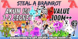 AKUN SECRET VALUE 100M+ - STEAL A BRAINROT