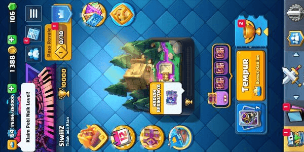 Gambar Product Cr lvl 64 Benteng lvl 15 Evo card 21 Card lvl 15 35 Gems 100 gagah