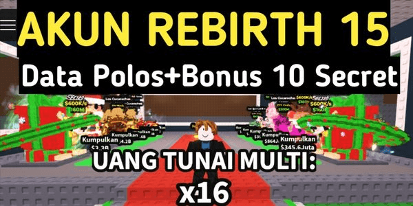 Gambar Product Akun Rebirth 15 - Bonus Secret - Steal A Brainrot