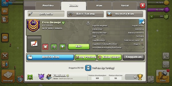 Gambar Product CLAN LVL 20 | Fisio Orange | CH 9 | Kristal I | WARLOG GG