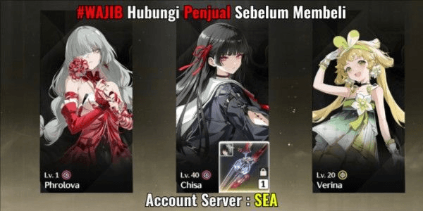 Gambar Product [SEA] Starter UL 10 Chisa + Signature, Phrolova + Bonus Random Standard - Fast Delivery !BACADESK