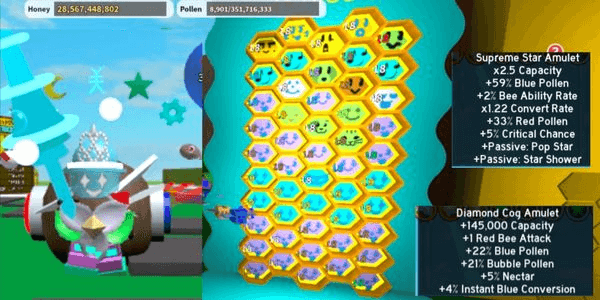 Gambar Product Blue Hive End Game Full Gifted Hive - Bee Swarm Simulator