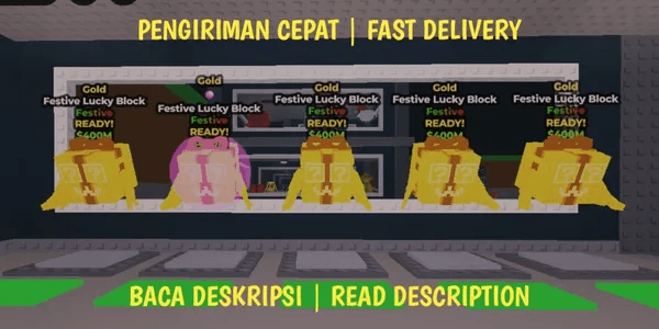 Gold Festive Lucky Block