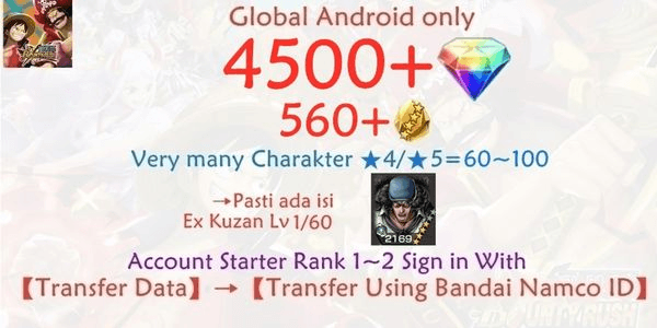 Gambar Product OPBR ONE PIECE Bounty Rush-5 Account