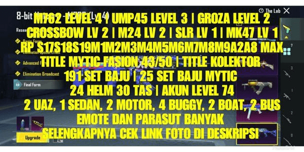 Gambar Product AKUN PUBG RP OLD