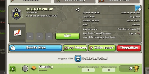 Clan Level 7 [ Mega Empire :v ]