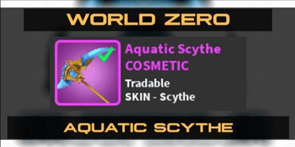 Gambar Product WORLD ZERO // WEAPON SKIN - AQUA SCYTHE // by ShoGFender Shop