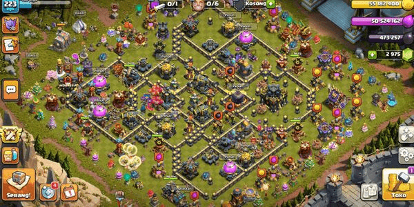 Gambar Product TH 17 SEMI MAX | MAX WALL | LATAR LEGENDARIS | LVL 223 | GEMS 2975 | CN 500 | HERO 85 100 73 73 50
