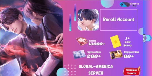 Gambar Product Love And Deepspace Reroll Account