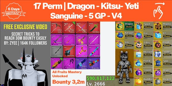 Gambar Product Akun Fruit Permanent - No 10 - Blox Fruits