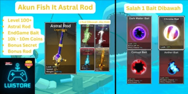 Akun Fish It - Astral Rod