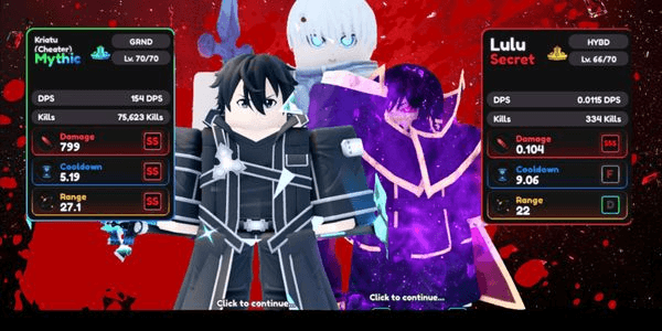 Gambar Product Account 2 Ruler + 444 Pity Dragon Guy (Ruler Secret Lulu + Ruler Kirito) - Universal Tower Defense