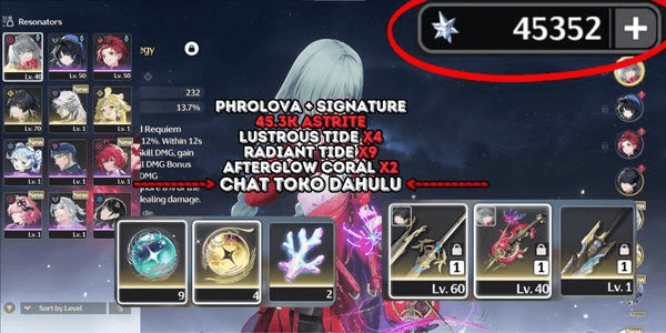 Gambar Product [45.5K ASTRITE][6 SSR] PHROLOVA + SIGNATURE + CALCHARO + VERINA + LUSTROUS RAZOR + BLOODPACT + CHECK DESC! [SEA] #A41