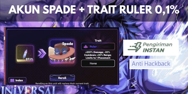 Gambar Product Akun Starter Spade (Ace) Trait Ruler