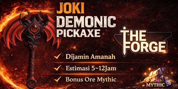 Gambar Product Joki Demonic Pickaxe - Banyak Bonus | Dijamin Amanah
