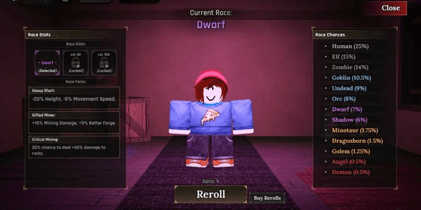 Gambar Product Account Starter Data Polosan Race Dwarf - The Forge