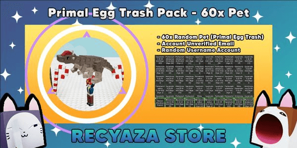 Gambar Product Akun Primal Egg Trash Pack - 60x Pet