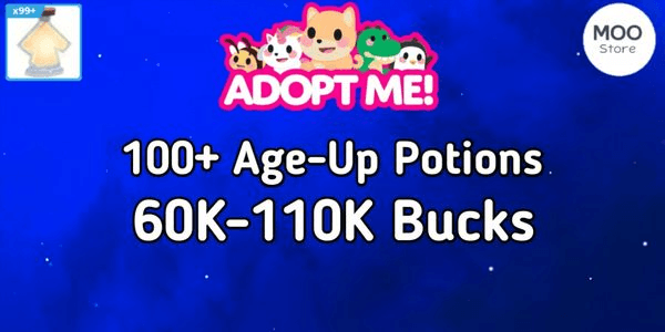 Gambar Product Akun Adopt Me Bonus Bucks + Bonus Age-Up potions