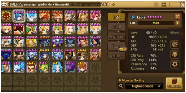 #SW493 [GLOBAL] LD Nat5 Maximilian + Dark Hwoarang | Best SPD +144 | Wind Jin, Water Hwoarang, Water Zenitsu | 32 *6