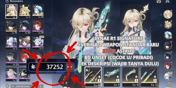Gambar Product [SEA][37252 ASTRITE] LYNAE R1 SIGNATURE +VERINA,2 NEW STANDARD WEAPON, BD UNSET,CHECK DESC