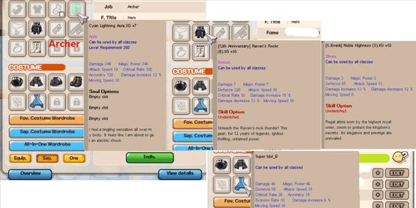 Gambar Product Akun Level 310 Aura XG / Costume SSS ( Detail Deskripsi )