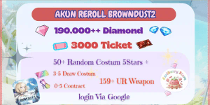 Akun Ghaca BrownDust2 190K+ Diamond I 3000 Ticket I 50+ Skin Costume 5 Stars