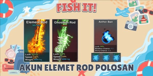 Gambar Product Element Rod Account + Plain Aether Bait
