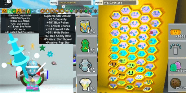 Gambar Product Blue Hive End Game Full Gifted Hive - Bee Swarm Simulator